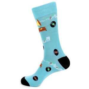 Men's Phonograph Record Player Novelty Socks